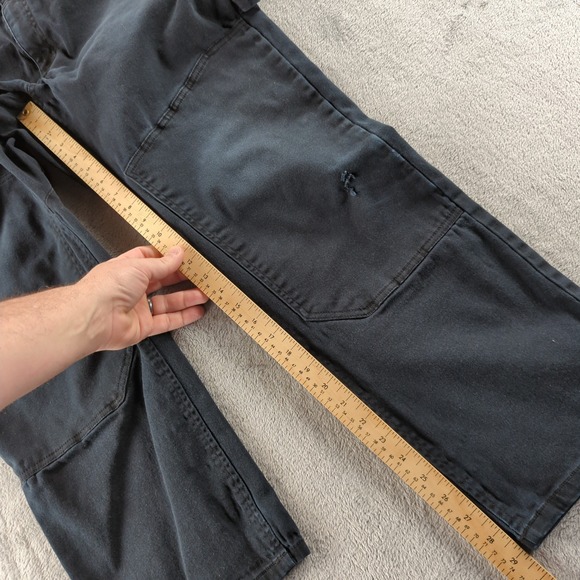 Caterpillar Carpenter Pants Mens 34x30 Navy Blue Faded Relaxed Fit Stretch - Picture 7 of 12